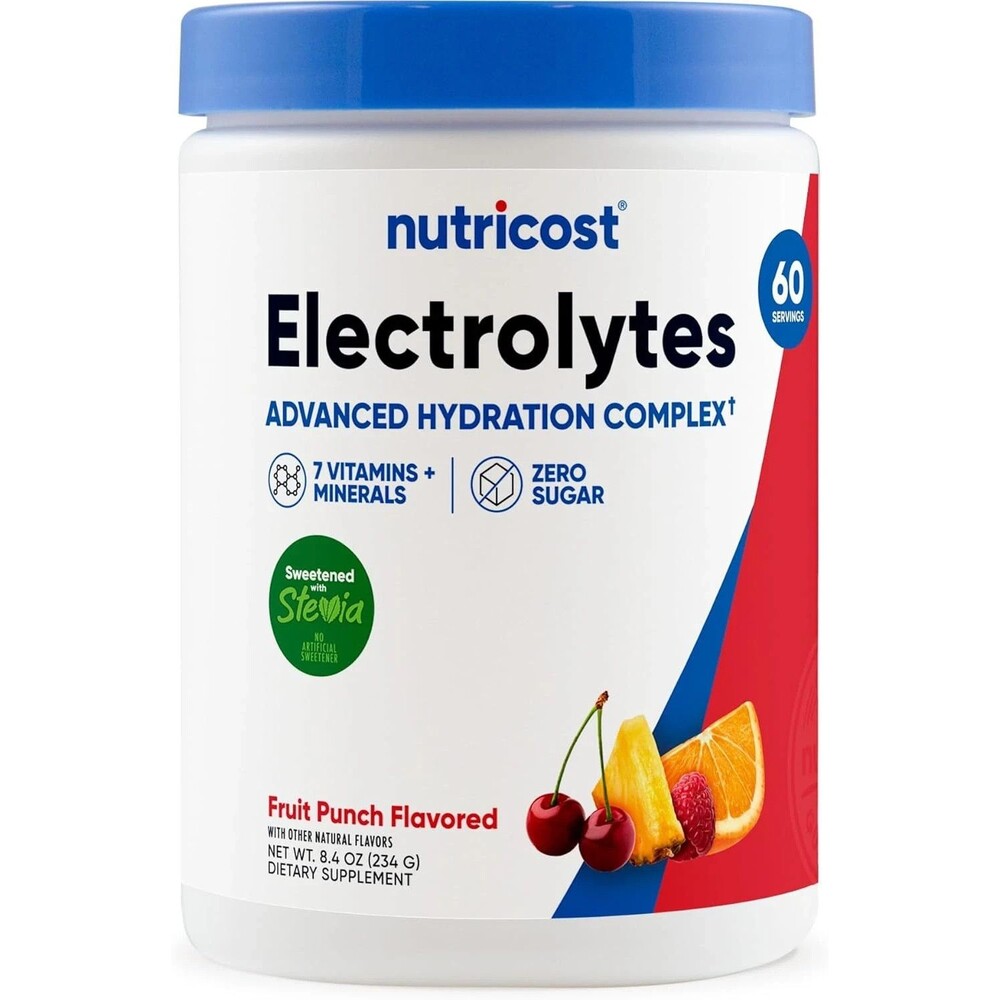 Electrolyte Complex Powder 60 Servings, Fruit Punch Hydration Supplement Drink